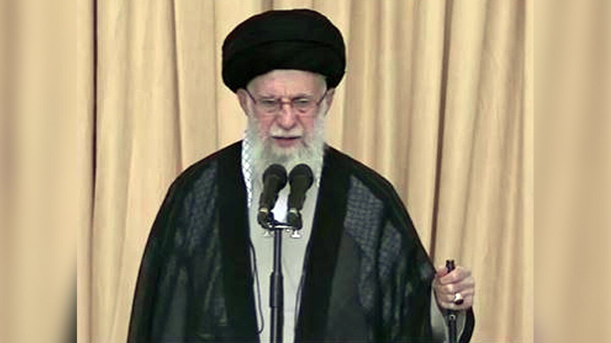 Video: Rifle in hand, Iran's Khamenei delivers rare sermon after ...