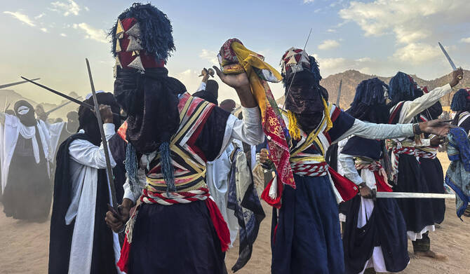 A friendly dance competition carries on an ancient Sahara festival tradition